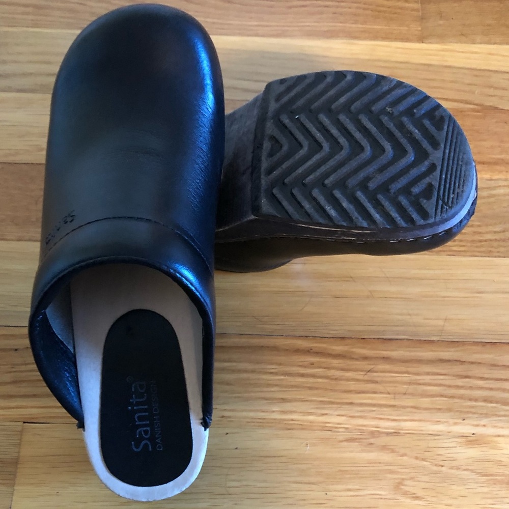 SANITA Nova Danish Open Back Wood Heel Clogs - Picture 7 of 8